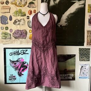 ☮️ Boho Fairycore Halter Dress ☮️